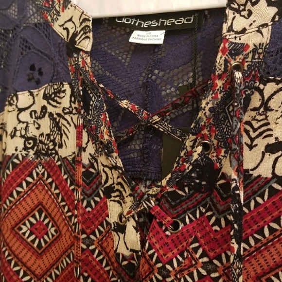 Patterned tunic top - Picture 3 of 4